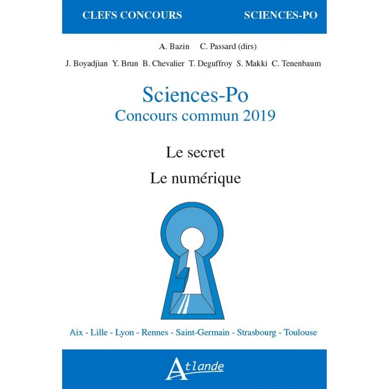 Sciences-Po concours commun 2019