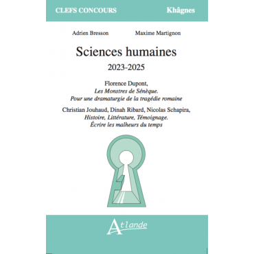 Sciences humaines 2023-2025