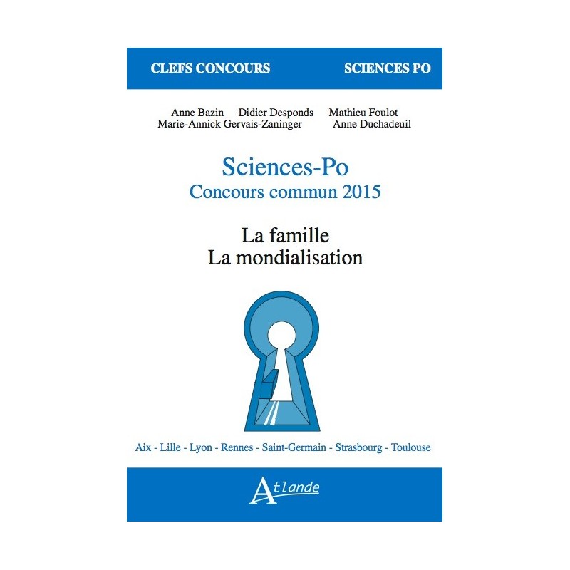 Sciences-Po Concours commun 2015