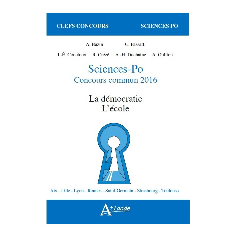SciencesPo Concours commun 2016