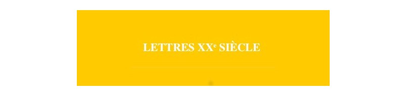 lettres XXeme siècle